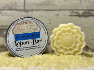 Cedar Leather Lotion Bar 5 Oz - Product Image