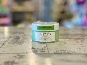Cucumber Mint Sea Salt Scrub 4 Oz - Product Image