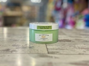 Cucumber Mint Sea Salt Scrub 8 Oz - Product Image