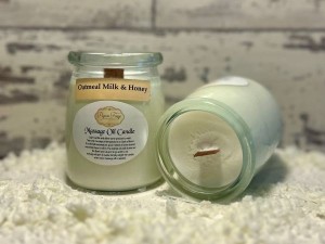 Oatmeal, Milk, & Honey Massage Oil Candle - Product Image