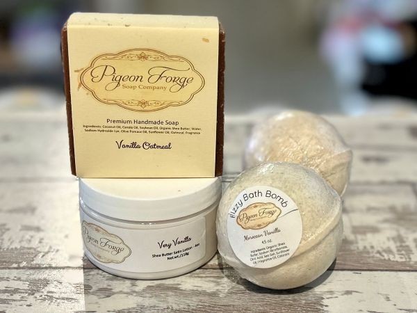 Vanilla Soap, Lotion, & Bath Bombs Set